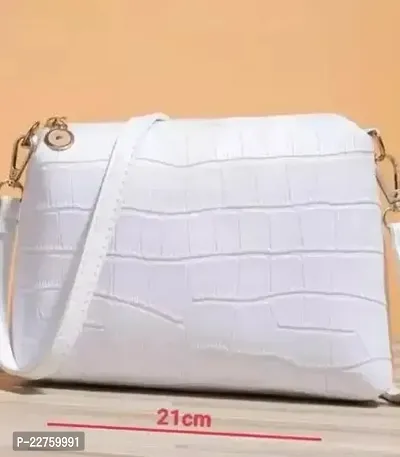 Stylish White PU  Sling Bags For Women-thumb2