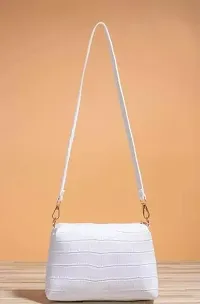 Stylish White PU  Sling Bags For Women-thumb2