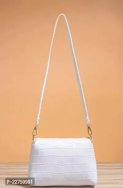 Stylish White PU  Sling Bags For Women-thumb3