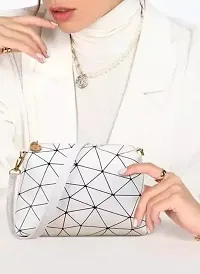 Stylish White PU  Sling Bags For Women-thumb1