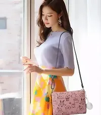 Stylish PINK PU  Sling Bags For Women-thumb2