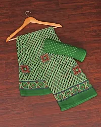 MAVIE Elegant Comfort Georgette Traditional Silky Regular Saree, Green-thumb1