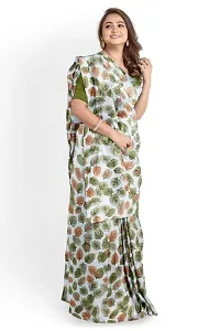 MAVIE Elegant Comfort Georgette Traditional Patee Regular Saree, Light Green-thumb2