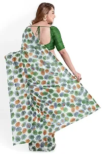 MAVIE Elegant Comfort Georgette Traditional Patee Regular Saree, Green-thumb1