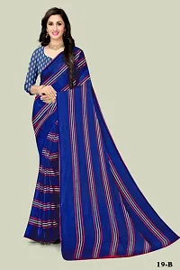 Krishna Creation Women's Georgette Arco Paresi Traditional Regular Saree, Blue-thumb3