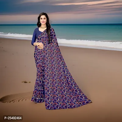 Stylish Georgette Printed Saree with Blouse Piece for Women-thumb2