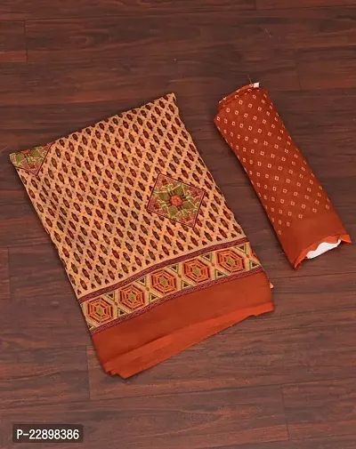 MAVIE Elegant Comfort Georgette Traditional Silky Regular Saree, Orange-thumb3