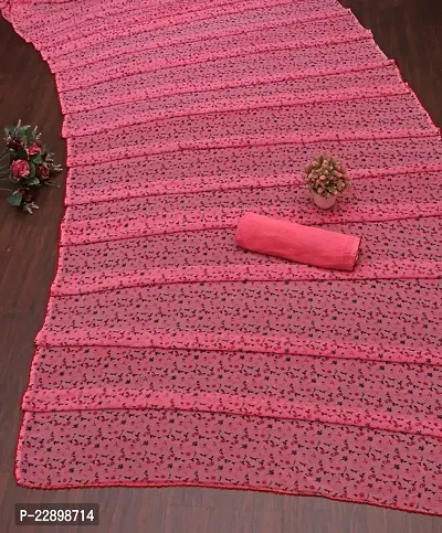 MAVIE Elegant Comfort Georgette Traditional Suneri Regular Saree, Pink-thumb3