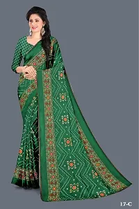 Krishna Creation Women's Georgette Alpisa Traditional Regular Saree, Green-thumb3