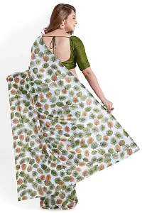 MAVIE Elegant Comfort Georgette Traditional Patee Regular Saree, Light Green-thumb1