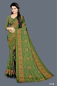 Krishna Creation Women's Georgette Alpisa Traditional Regular Saree, Mehnedi-thumb3