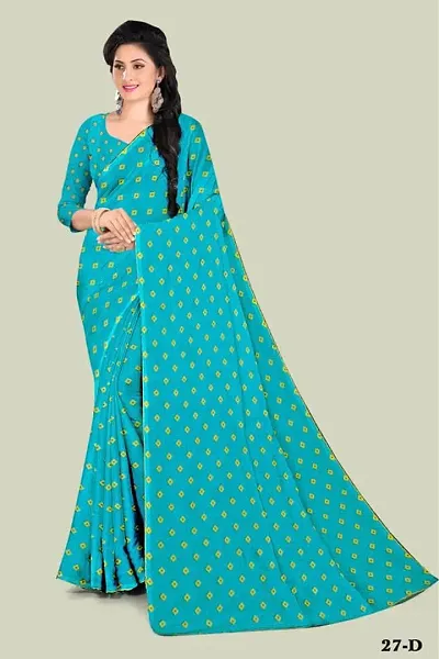 MAVIE Elegant Comfort Georgette Traditional Diamond Shaped Regular Saree,