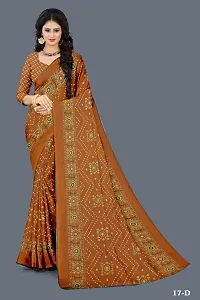 Krishna Creation Women's Georgette Alpisa Traditional Regular Saree, Rust-thumb3