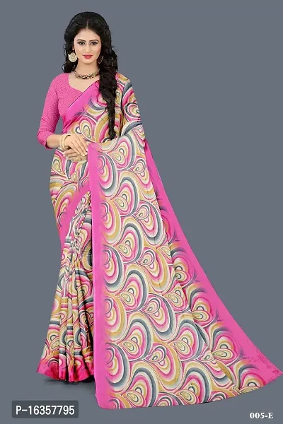 Attractive Georgette Saree with Blouse piece