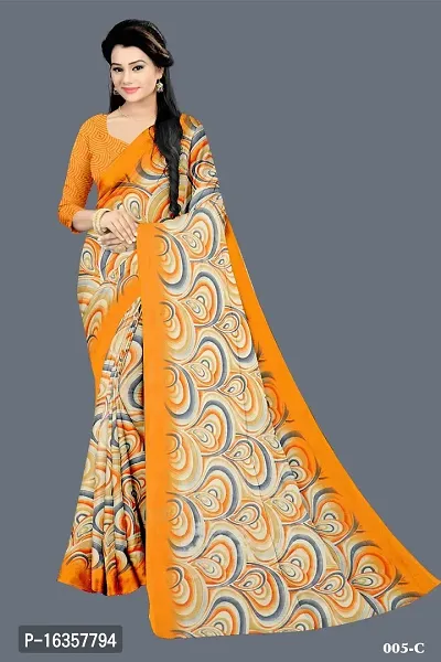 Attractive Georgette Saree with Blouse piece-thumb0