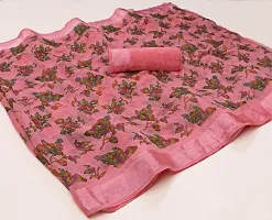 Attractive Cotton Saree with Blouse piece-thumb3