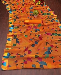 Fancy Triangle Printed Soft Cotton Saree-thumb2