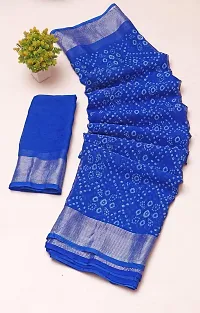 Stylish Bhandhani Print Saree With Zari Boarder-thumb3