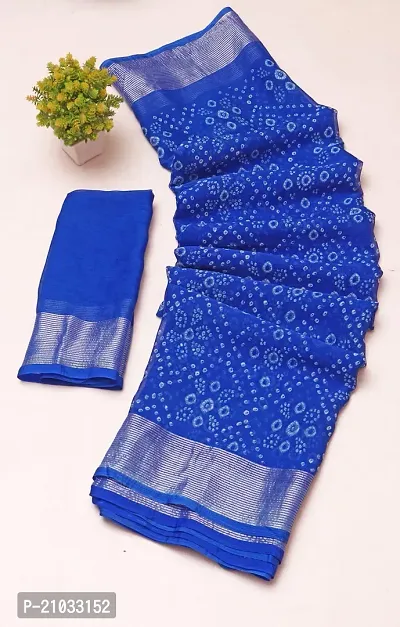 Stylish Bhandhani Print Saree With Zari Boarder-thumb4