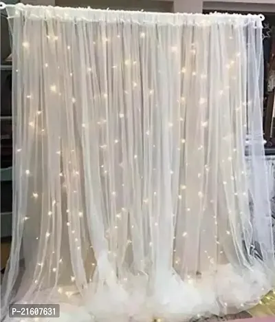CCS 1pc white net curtain and 1pc led light 9mtr set of 2