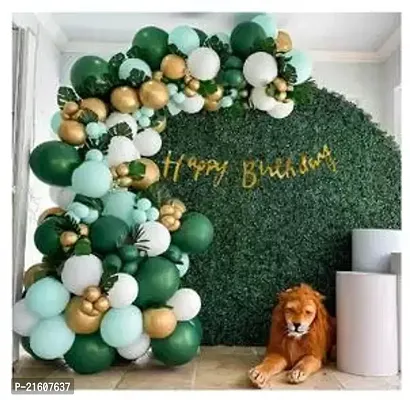 CCS 63 items jungle theme happy birthday decoration items for boy husband girl combo with Green White color