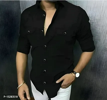 Stylish Cotton Double Pocket Shirts For Men Cargo Shirts