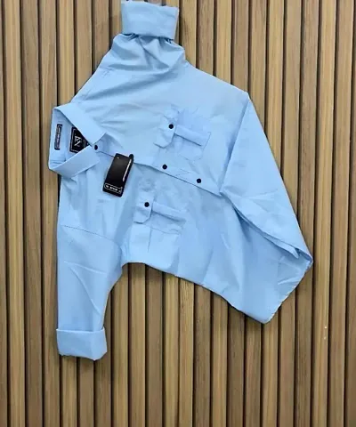 Stylish Double Pocket Shirts For Men Cargo Shirts