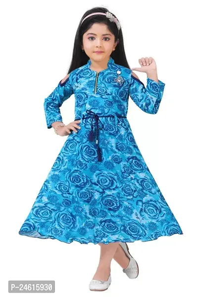 Fabulous  Cotton Blend Printed Frocks For Girls