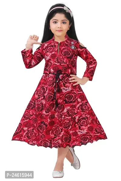 Fabulous  Cotton Blend Printed Frocks For Girls
