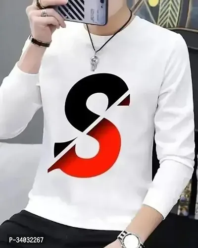 Reliable White Polyester Printed Round Neck Tees For Men Pack of 1-thumb0