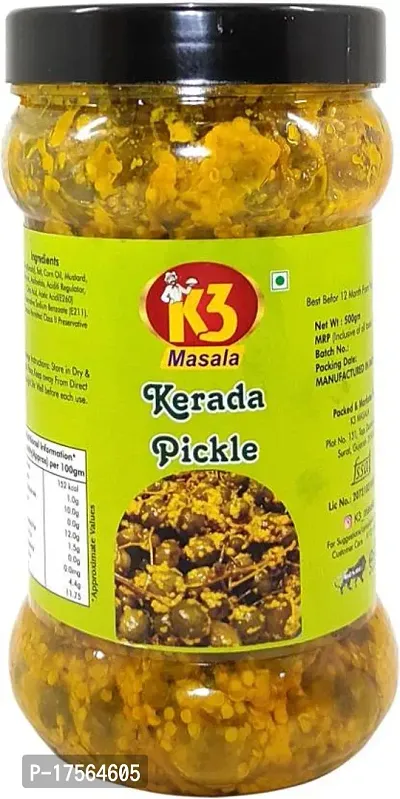 Best Quality K3 Masala Kerda (Berry) Pickle 500Gm. (Pack Of 1) Mango Pickle (500 G)