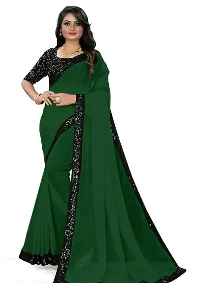 New In Georgette Saree with Blouse piece 