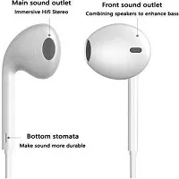 Heavy Bass Earphone with Mic Wired Headsetnbsp;nbsp;(White, In the Ear)-thumb1