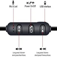 Q20 Bluetooth Magnetic Handsfree Headphones for Smartphones Bluetooth Headsetnbsp;nbsp;(Red, Black, In the Ear)-thumb2
