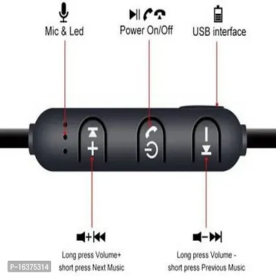 Q20 Bluetooth Magnetic Handsfree Headphones for Smartphones Bluetooth Headsetnbsp;nbsp;(Red, Black, In the Ear)-thumb3