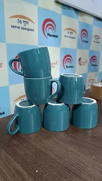 Classy Solid Ceramic Cups, Set - 6, 150 ML Each-thumb1