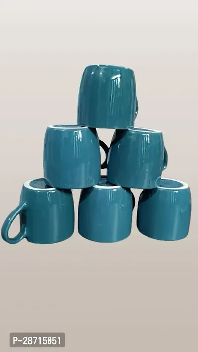 Classy Solid Ceramic Cups, Set - 6, 150 ML Each