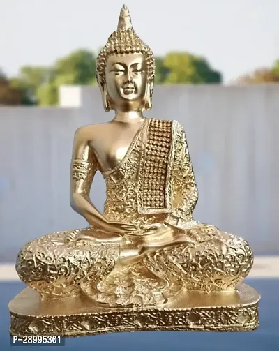 Polyresin Sitting Buddha Idol Statue Showpiece for Home Decor