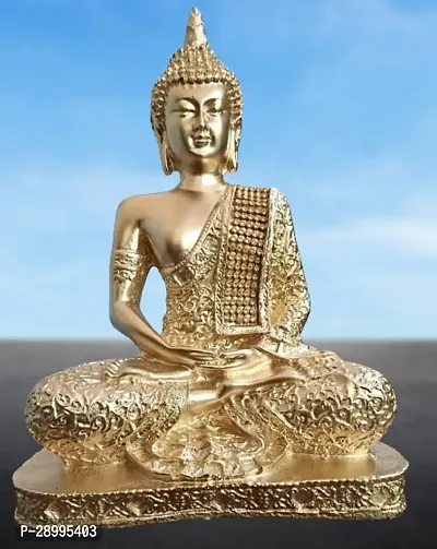 Polyresin Sitting Buddha Idol Statue Showpiece for Home Decor-thumb0