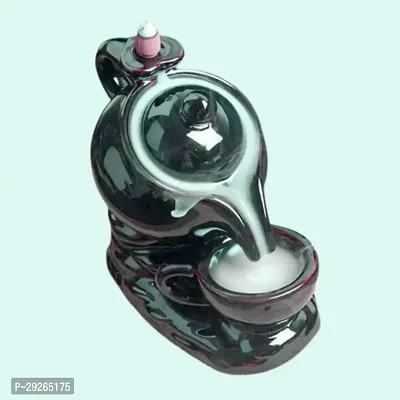 Fountain Smoke Backflow Incense Holder with10 Incense Cone Decorative Showpiece-thumb0