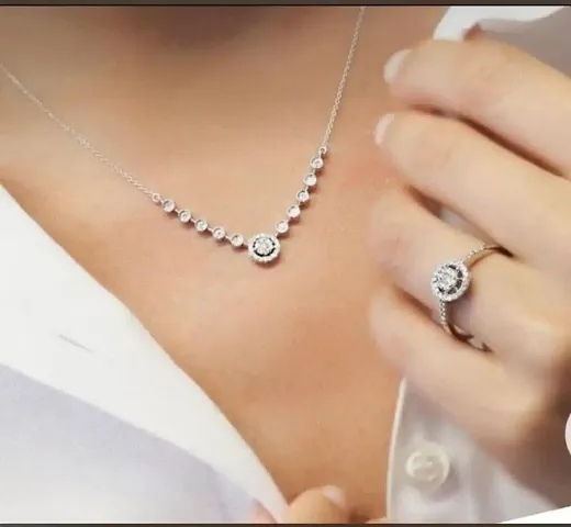 Alloy Necklace And Ring Combo For Women