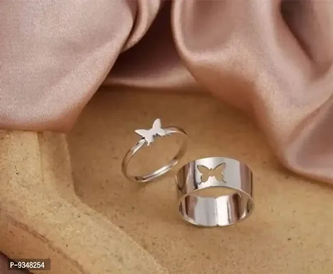 Fancy Stainless Steel Finger Rings For Couple