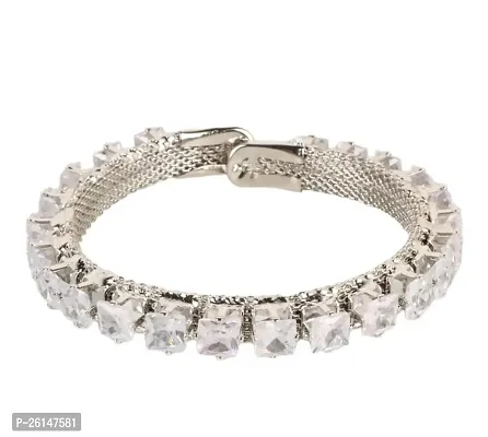 Silver Plated Exclusive Openable Bracelet for Women  Girls