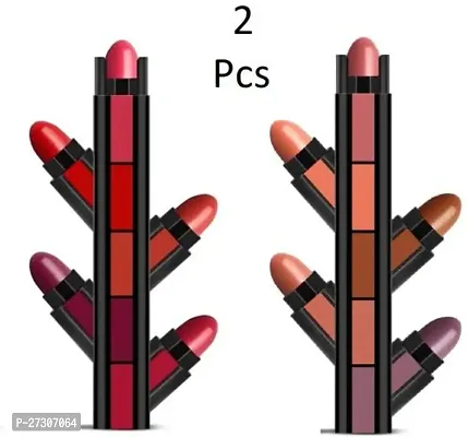 Beauty 5 in 1 Forever Enrich Matte Lipstick The Red  Nude Pack of 2  (The Fab Red and Nude Edition 15 g)-thumb0