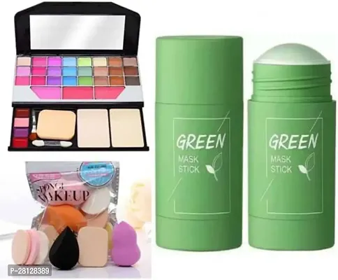 tva makeup kit ,face green mask stick,6in1 puff-thumb0