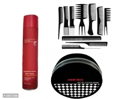 Hair Care Combo Set 10in 1 Comb,hair Wax,hair Spray-thumb0