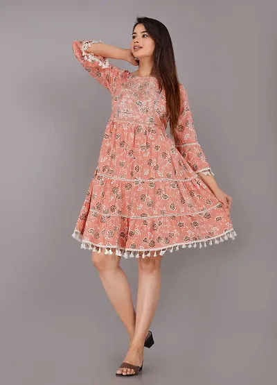 Beautiful Dress with Embroidery Work with Lace Boarder