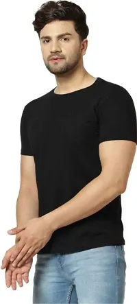 Round Neck Black T-shirt-thumb3