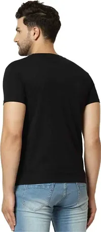 Round Neck Black T-shirt-thumb2