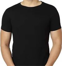 Round Neck Black T-shirt-thumb4